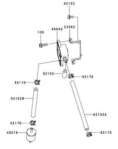 Kawasaki Fx850v-As00 Fuel Tank And Fuel Valve Diagram and Parts List for M60-KW (53AI8CT6050-31HP-OHV)(2010) Cub Cadet Lawn Tractor